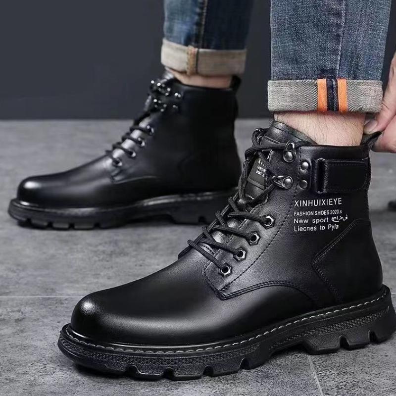 New High Top Man Boots Comfortable Wear-resistant Waterproof Lace-Up Men Casual Boot 2024 Fashion Hot Selling Men's Hiking Boots