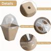 20 Pieces/set, Planting Nursery Pots with Humidity Dome - Square Biodegradable Seeding Starter Pot - Garden Vegetable Flower Germination