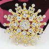 Elegant European Gold-Plated Brooch: High-End Women's Lapel Pin Accessory