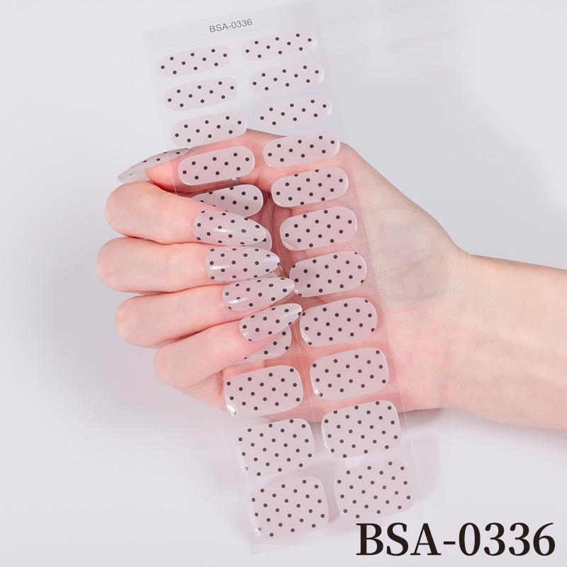 Gel Nail Sticker Waterproof Leopard Print Bronzing Free Baking Lamp Gel Nail Sticker Full Sticker UV Free