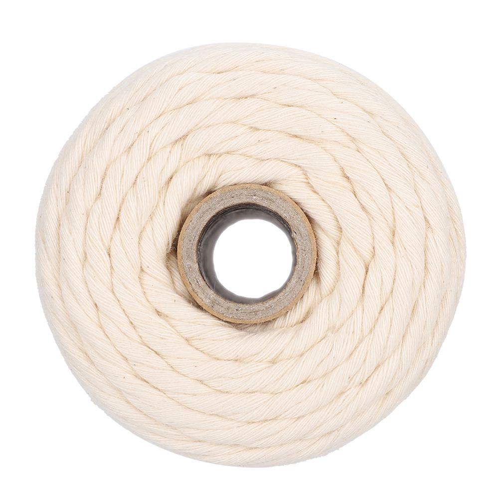 100m Cotton Rope 3mm Single Strand Cotton Macrame Yarn Cord for DIY Crafts Making