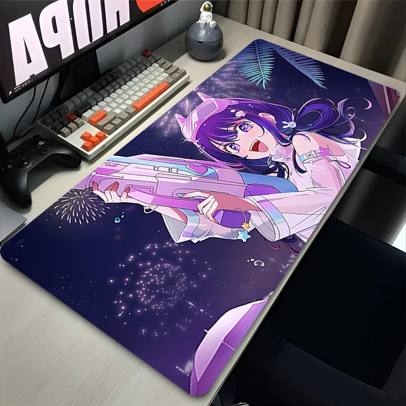 Mousepad Anime Ooshi No Kos Computer Mat Deskpad Laptop Keyboard Mat Office Large Landscape Nonslip Rubber Gaming Mouse Pad