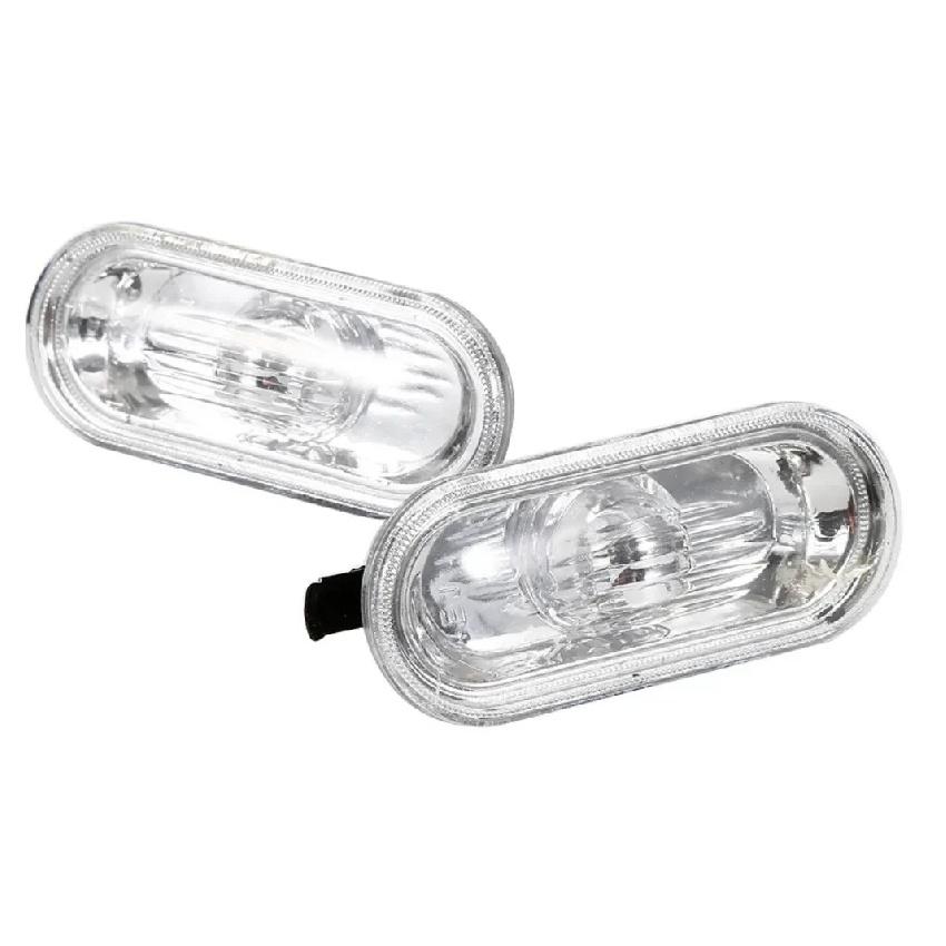 2pcs Car Side Marker Light Shell Auto Turn Signal Lamp Warning Lights Compatible for Volkswagen Golf 4 Mk4 Bora Vento Seat Jetta