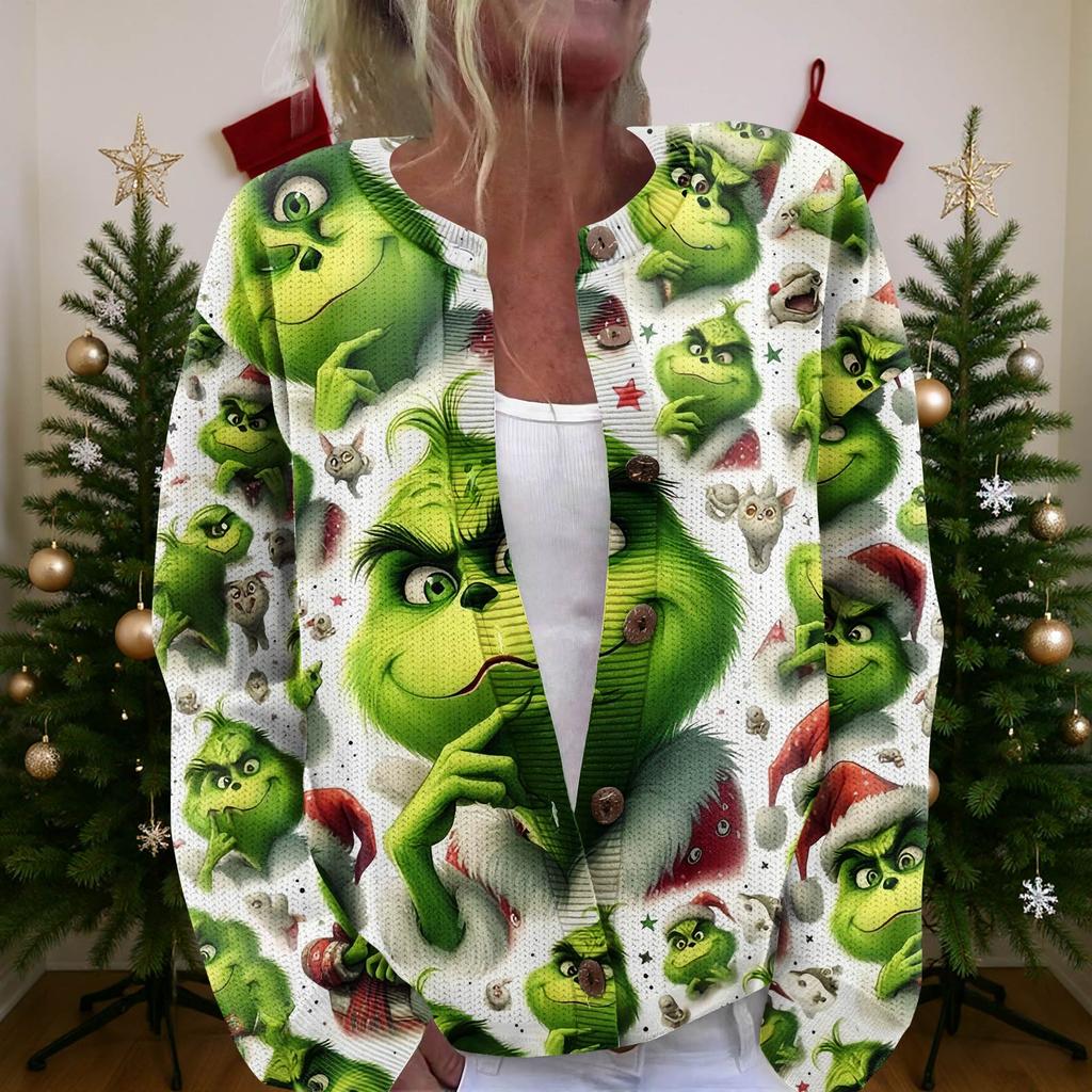 Women'S Christmas Sweater Cute Fun Christmas Sweater Fall And Winter Long Sleeve Knitted Sweater