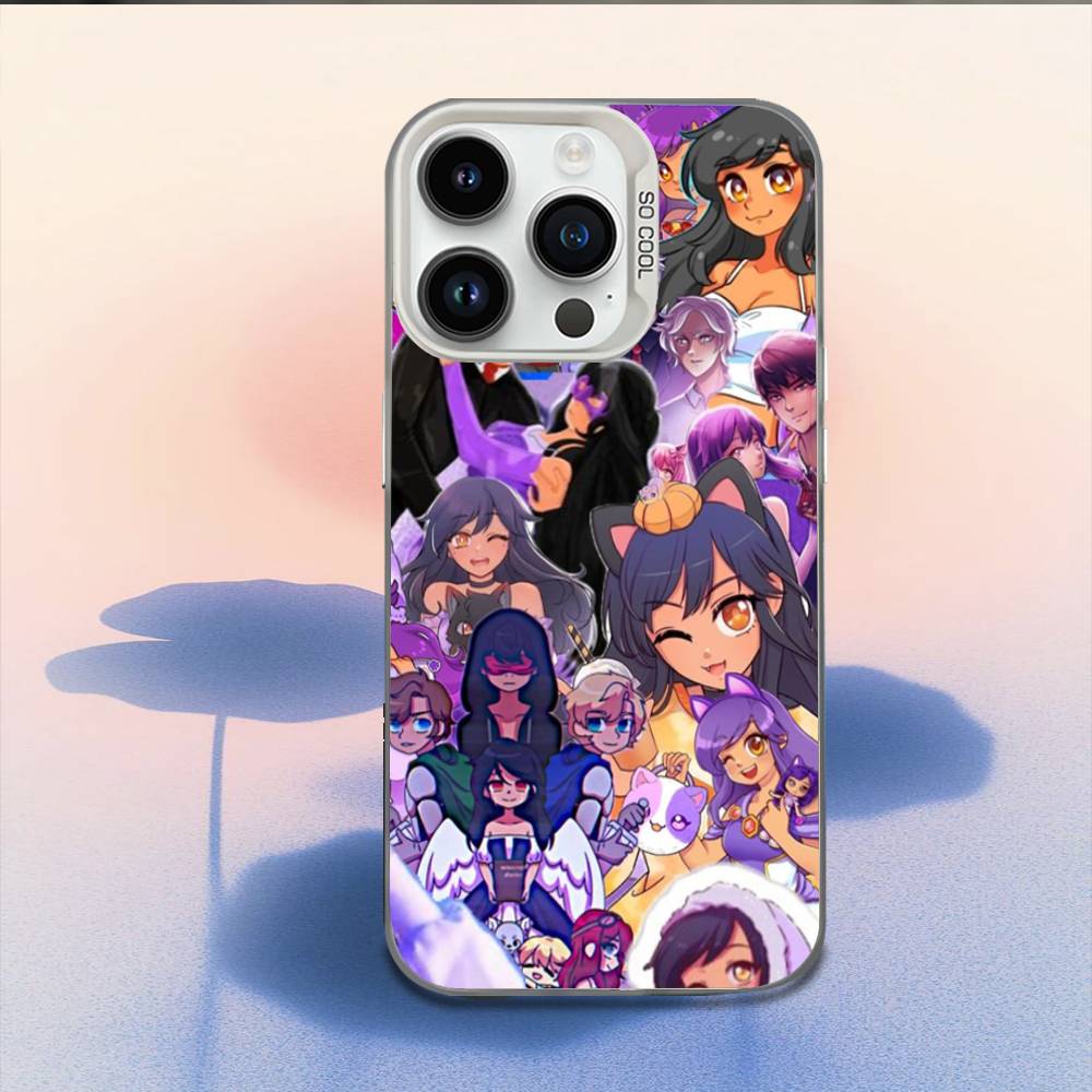 A-Aphmau Meow Anime Cats Phone Case For iPhone 16,15,14,13,12,11,Mini,Pro,E,MAX White Candy Matte Shockproof Cover