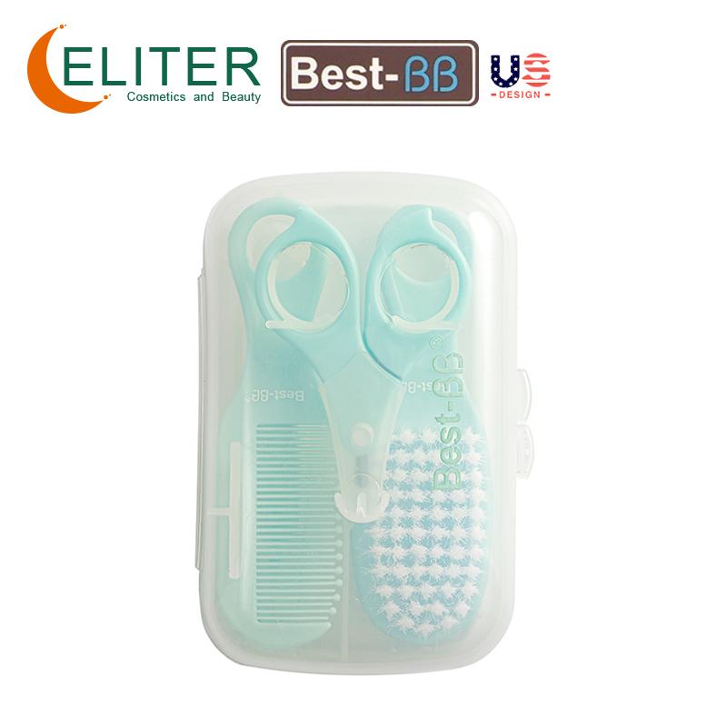 Eliter Hot Sell in Stock 4 in 1 Baby Brush and Comb Sets Manicure Brush Baby Grooming Kit Babi Groom Kit