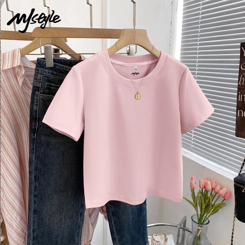 Женская футболка MJ STYLE из чистого хлопка с коротким рукавом S