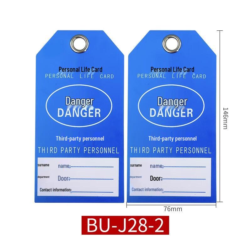 Industrial Lockout Tagout Safety Warning Tag