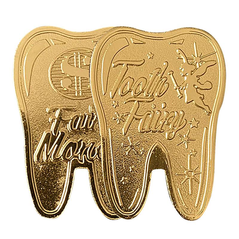 Gold Plated Tooth Fairy Commemorative Coin Creative Kids Tooth Change Gifts Physical Metal Coin Commemorative Coin United States