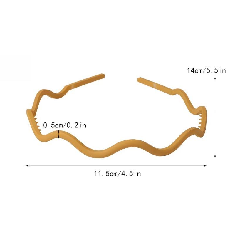 Colorful Matte Plastic Headband Korean Style Anti Slip Teeth Hair Clasp for Women Face Wash Press Hair Comfortable