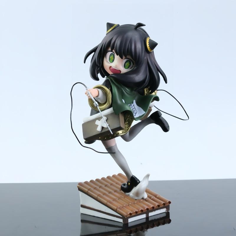 Spy X Anya Forger Action Map Interchangeable Head Levi Cosplay Model Collection Desktop Decoration Gifts