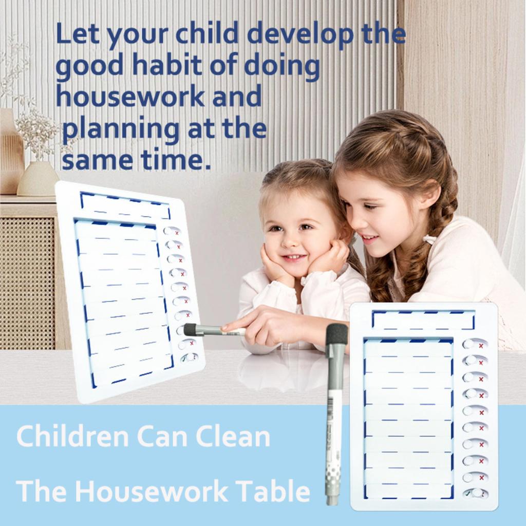 Children's Erasable Household Chore Chart, With Pen, Task Planning Board, To-do List Household Chore Schedule,5ml