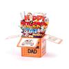 3D Happy Fathers Day Pop Up Flower Bouquet Gift Card With Envelope Thank You Greeting Cards