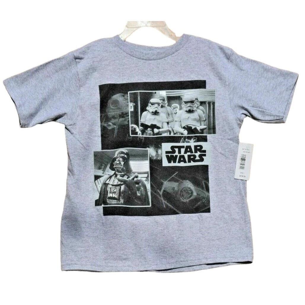 Star Wars Kids 2T Empire Battle Comic Gray Mad Engine Short Sleeve T Shirt New 130