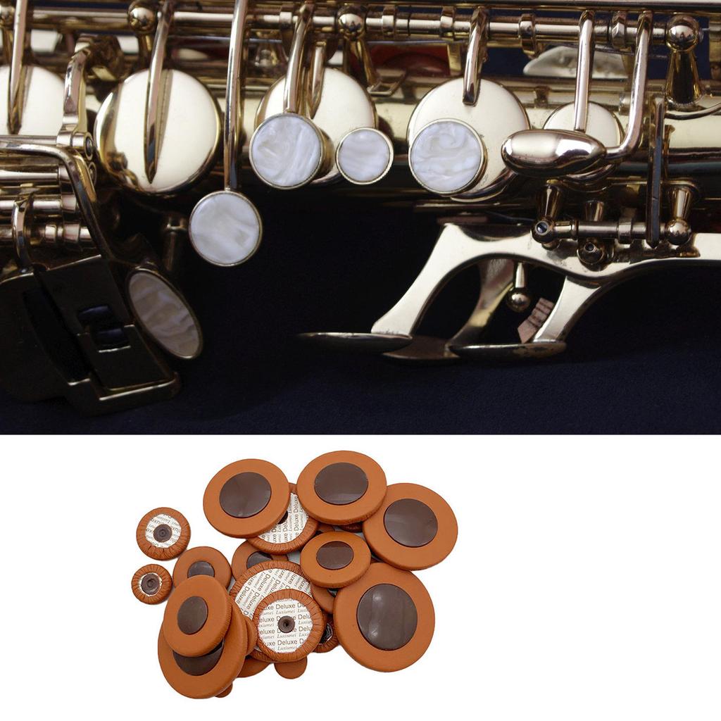 25 ks Polštářky pro altový saxofon Saxofonové polštářky Saxofonové kožené polštářky Náhrada dílu pro saxofon Výkonné herní příslušenství