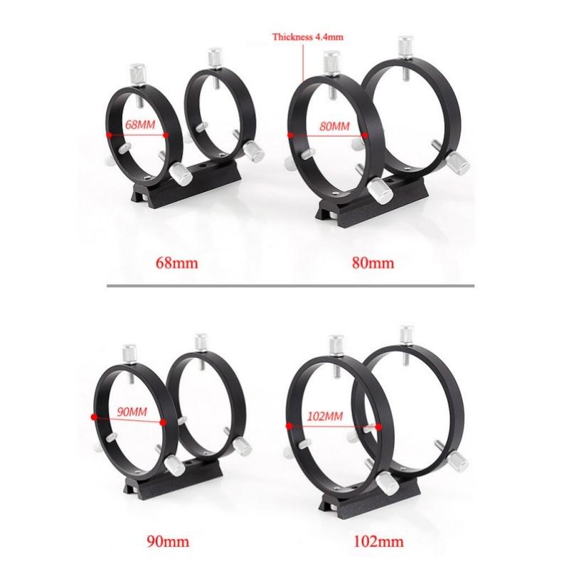 Laser Pointer Bracket Finder Scope Bracket Ring Kit for Finder Scope Telescope Inside Diameter 42/50/60/68/80/90/102mm