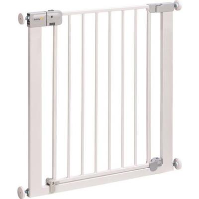 Kinderschutzgitter 73–80 cm, weiß, Metall, automatische Schließung, 4 Druckpunkte