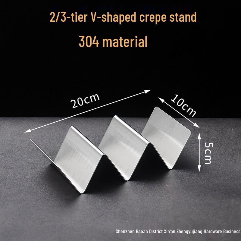 304 Stainless Steel V-Shaped Taco Holder for 2 or 3 Tortillas