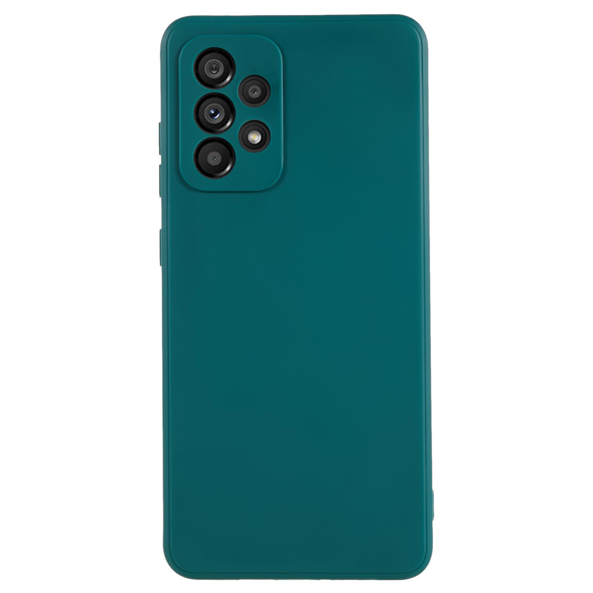 

Для Samsung Galaxy A52 5G Чехол для телефона из ТПУ с прямыми краями, Точный вырез для объектива, Противоударная крышка Army Green