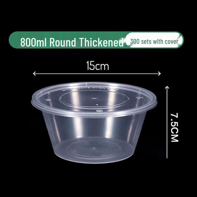 

CIBO 800ml Disposable Round Food Containers