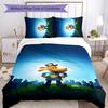 Dog Man 3pcs Bedding Set Duvet Cover Closure Includes 1 Duvet Cover & 2 Pillowcases for All Seasons Bedroom Home Dorm Decor
