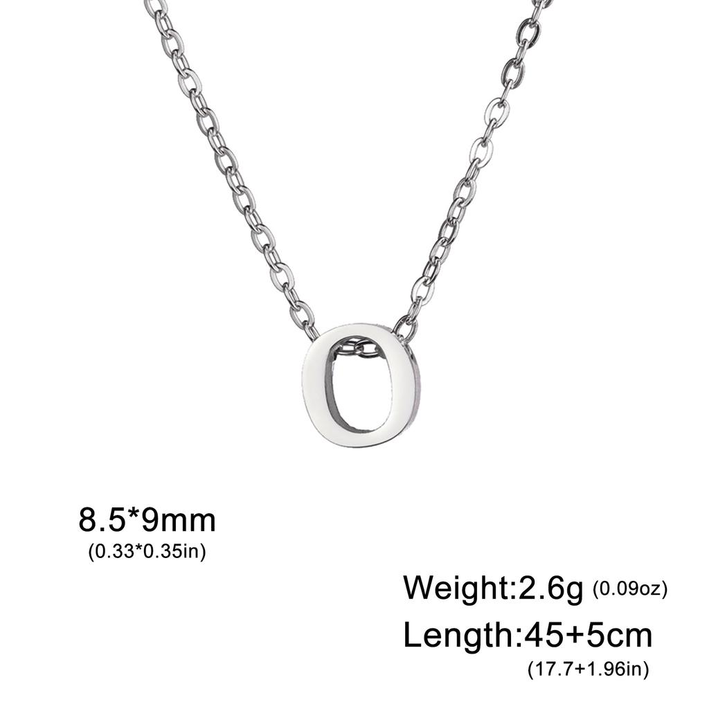 Name Initial Necklace A-Z 26 Letters Pendant Stainless Steel Jewelry Women Men Neck Choker Couple Friend Birthday New Year Gifts