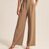 Commuter Pocket High Waisted Wide Leg Pants Versatile Casual Suit Pants