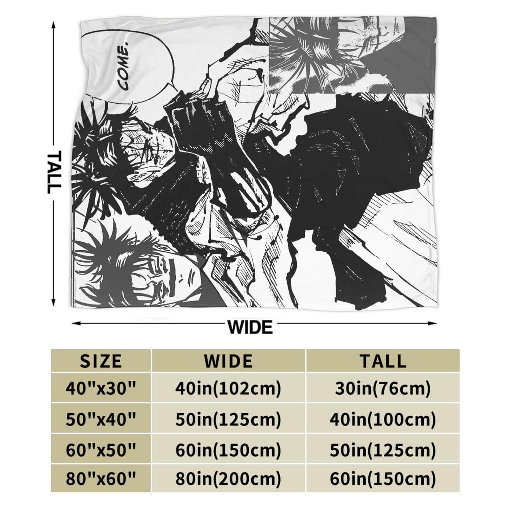Choso Jujutsu Kaisen Blankets Fleece Textile Decor Anime Portable Thin Throw Blanket for Bedding Bedroom Plush Thin Quilt