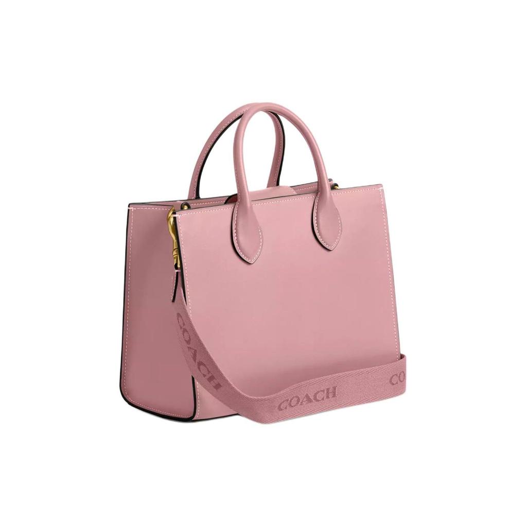 Coach Ace 26 Logo Pattern Embossed Detachable Shoulder Strap Leather Tote Bag Women Tote Soft-Pink CR681-B4SOF