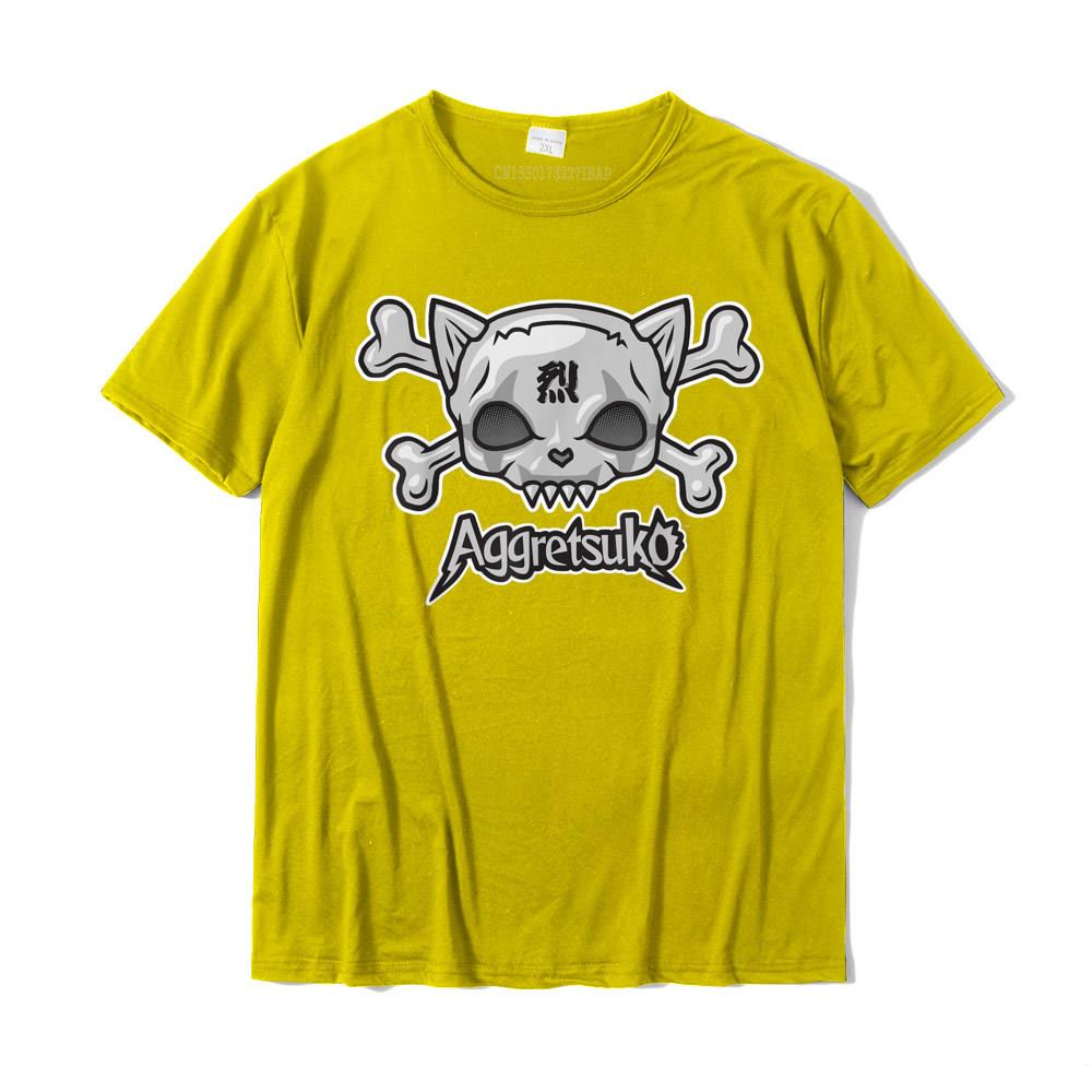 Aggretsuko Skull And Crossbones Tee Shirt Cotton Tops Shirts Funny Funky Normal Top TShirts Happy New Year