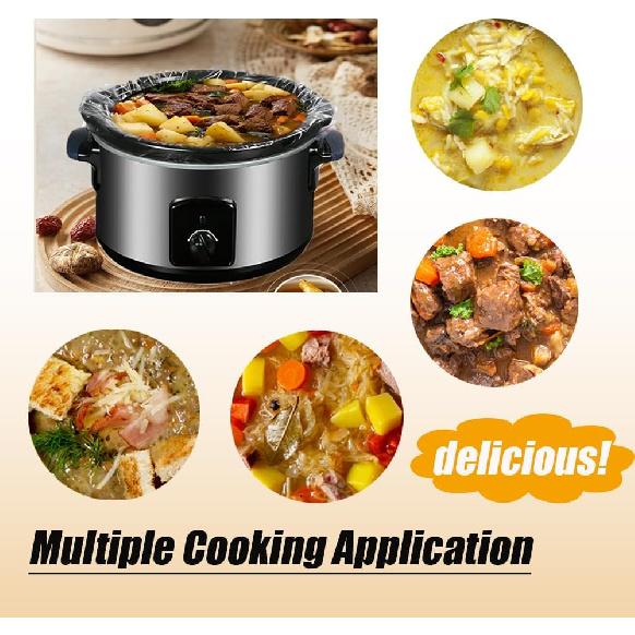 FASOZUKA Slow Cooker Liners 40×Cooking Bags Small Size Disposable Pot Liners, Fit 1QT to 3QT for Slow Cooker Cooking Trays Suitable for Oval & Round
