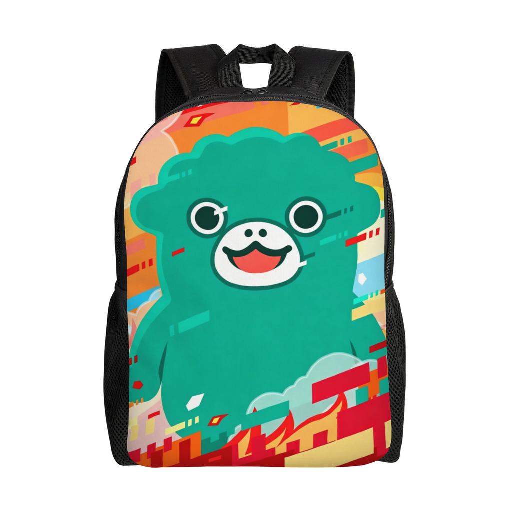 Chibi Monster Raids Again Backpack for Men Women Cool High School Work Daypack Cute Laptop Computer Canvas Bags Outdoor