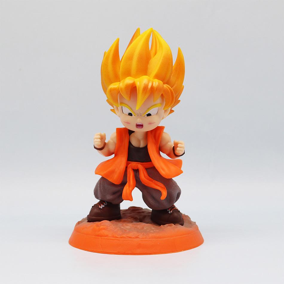 In Stock Dragon Ball Fashion Style Cute Son Goku Figure 14cm Height Kawaii Anime Decoration Desktop Ornaments