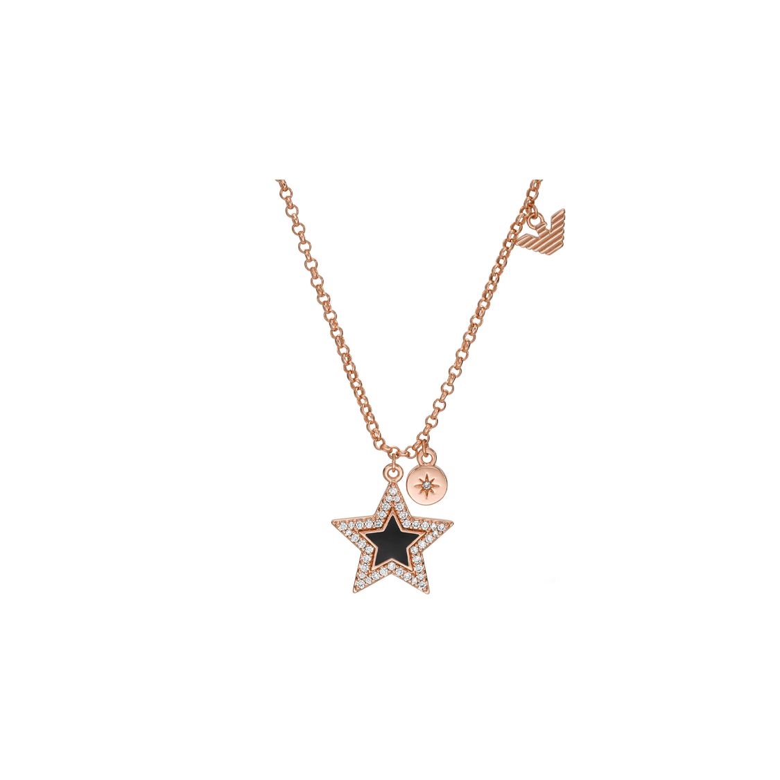 Emporio Armani Fashion Star & Eagle Logo Pendant Necklace Women necklace EGS2959221 Shopping Bag