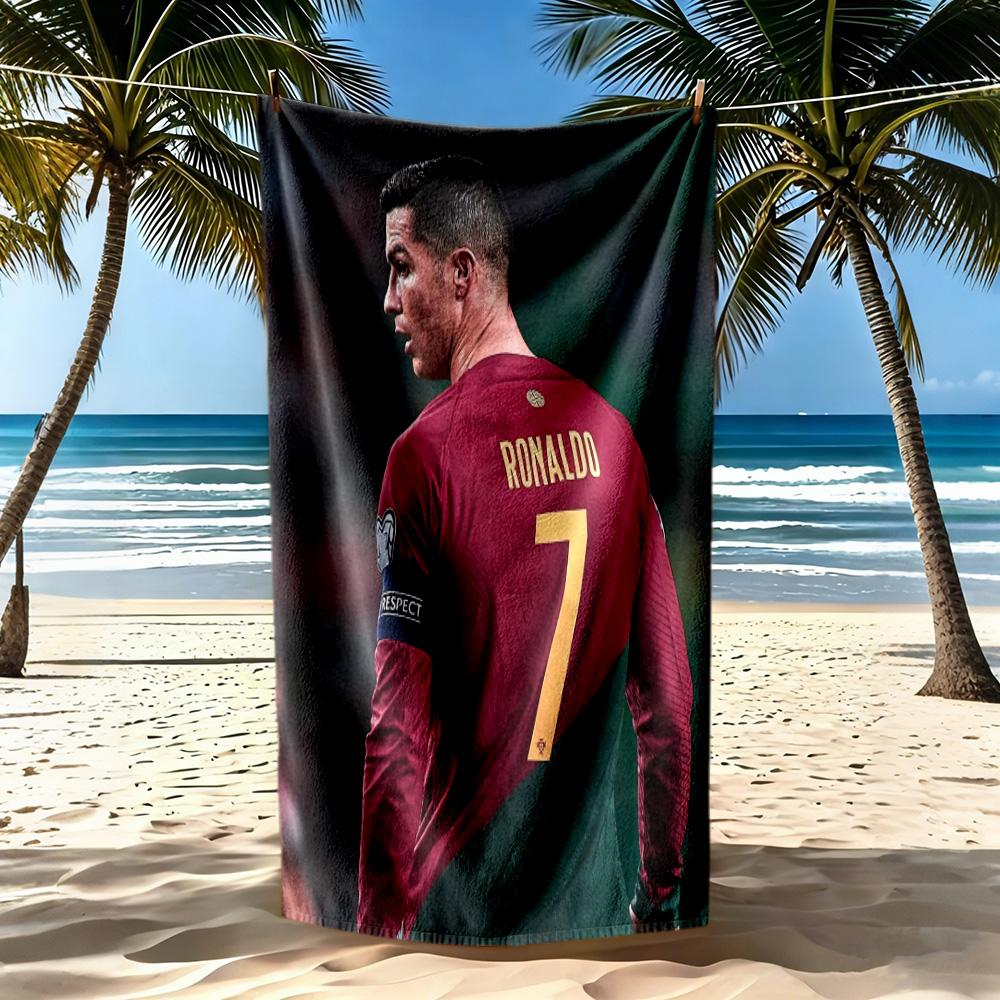 Cristiano Ronaldo Beach Towel Super Soft Absorbent Comfortable Lightweight Suitable For Sports Travel Swimming Yoga Bathroom Beach And Pool