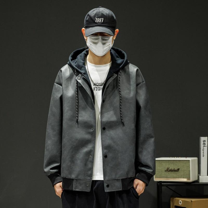 Printed embroidered LOGO youth fashion casual solid color jacket