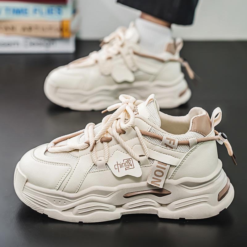 

Мужская обувь Guochao, весенняя новинка, дышащая сетчатая обувь, мужская трендовая универсальная спортивная обувь на платформе, повседневная модная обувь для папы 39