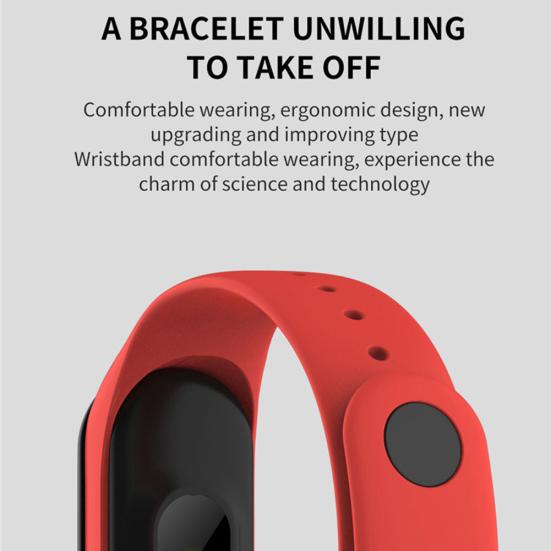 M3 Plus HR Heart Rate Blood Pressure Monitor Fitness Tracker Smart Bracelet