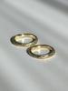Ound Wood Grain Ring - Gold