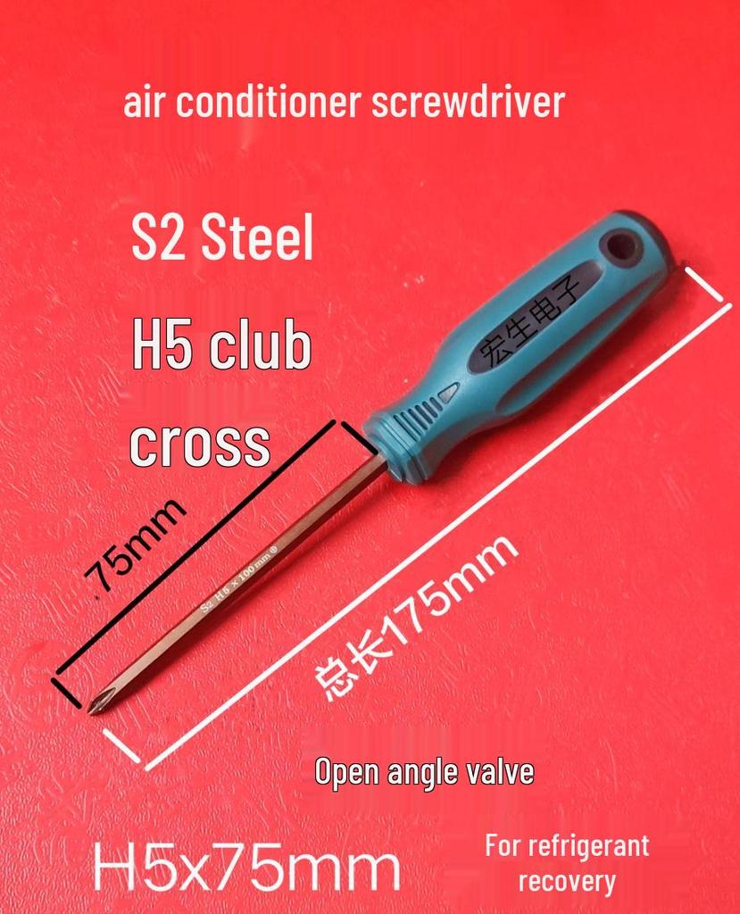 Hexagon Magnetic Screwdriver Set: 5 Replaceable Hex Bits & Phillips for Air Conditioner Repair