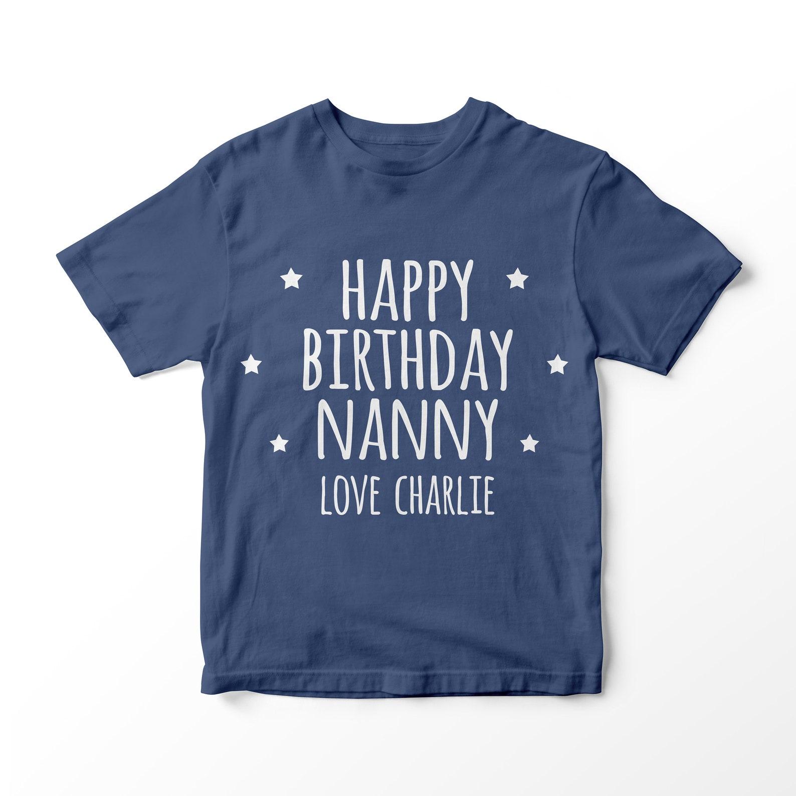 Personalized Nanny Birthday T-shirt: Custom Kids Grandparents Gift 160