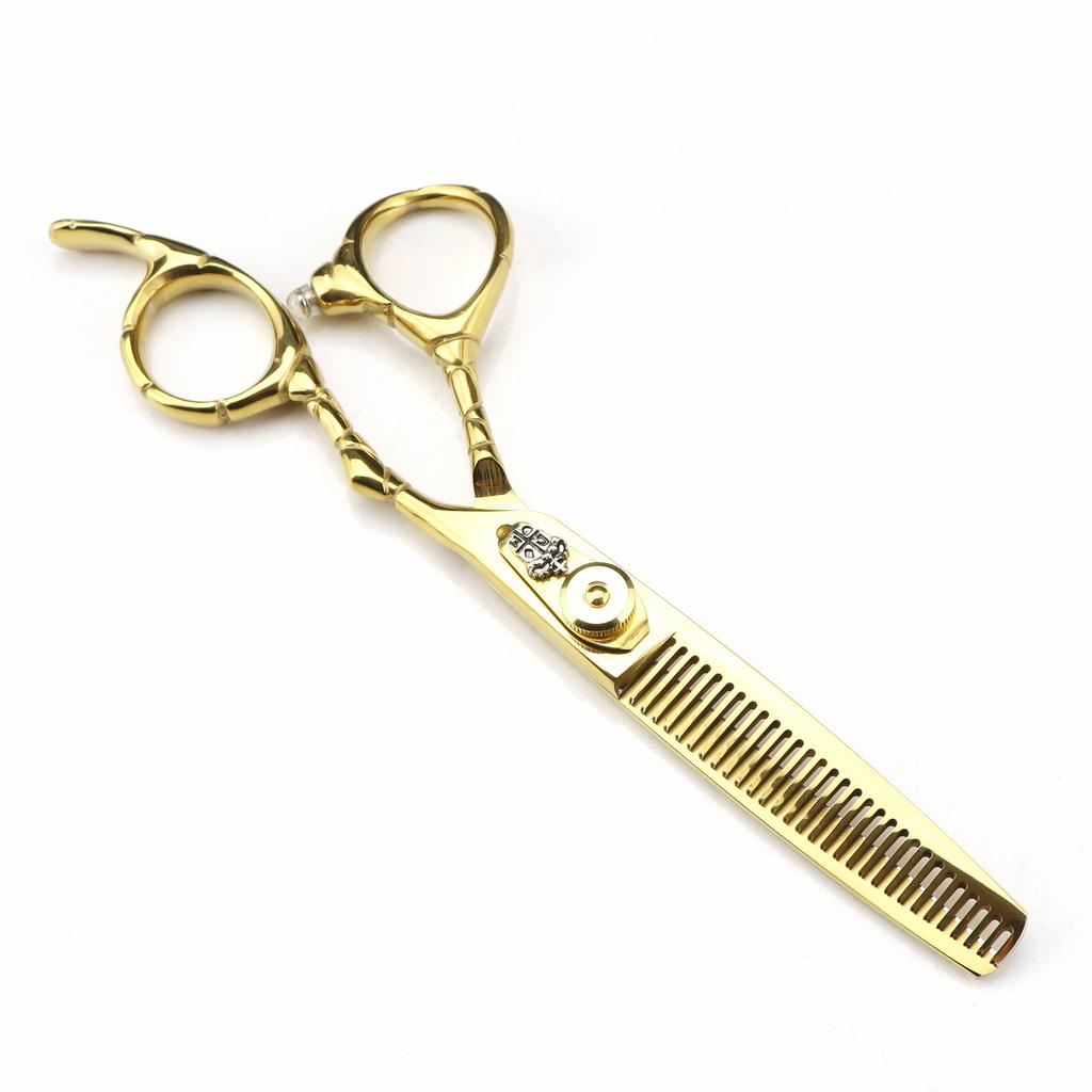 6.0 Inch Gold, Name Scissors, Curved Knives, Hair Scissors, Haircut Scissors, Flat Cut Tooth Scissors, Thin Scissors