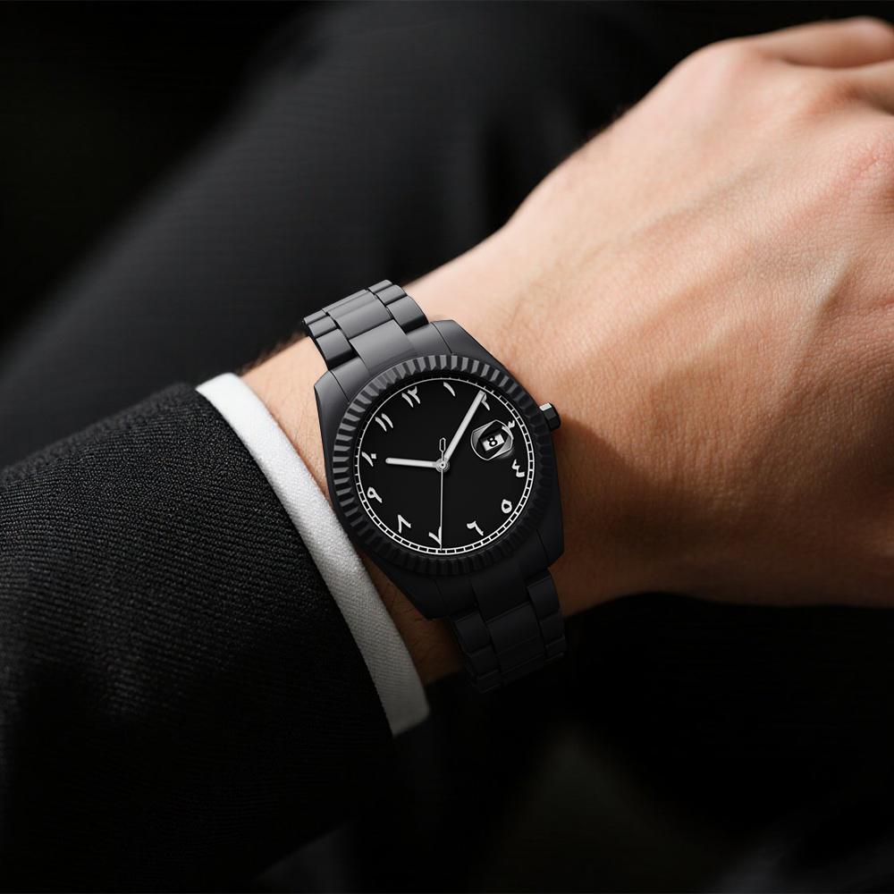 Men's Brand Watches Arabic Numeral Watches Men's Quartz Watches Date Luminous Date Calendar Watches Waterproof