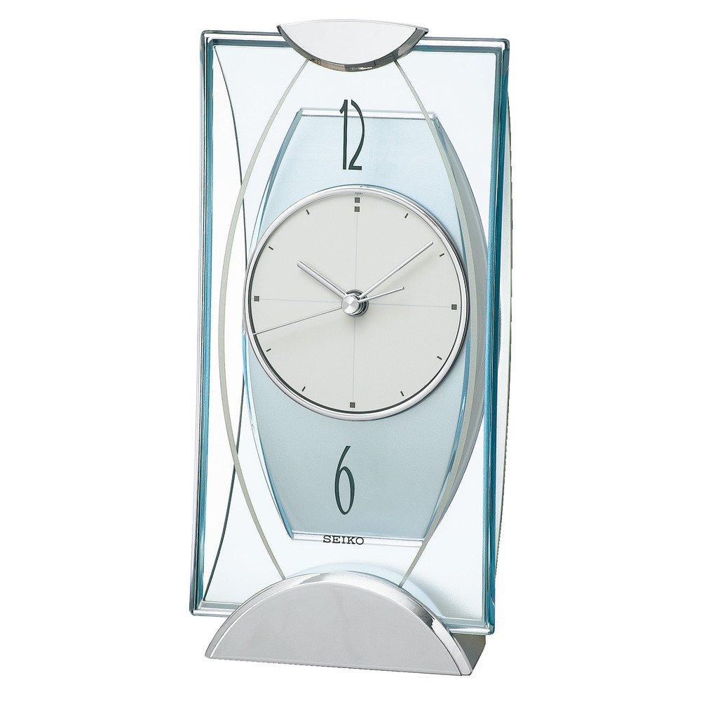 

Seiko Clock Seiko Clock Table Clock Analog Silver Metallic BZ334S SEIKO