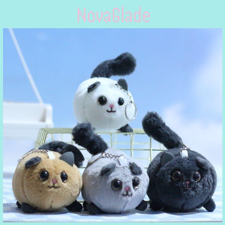 Adorable Cartoon Cat Plush Toy Keychain Cuddly Accessory For Bags And Purses