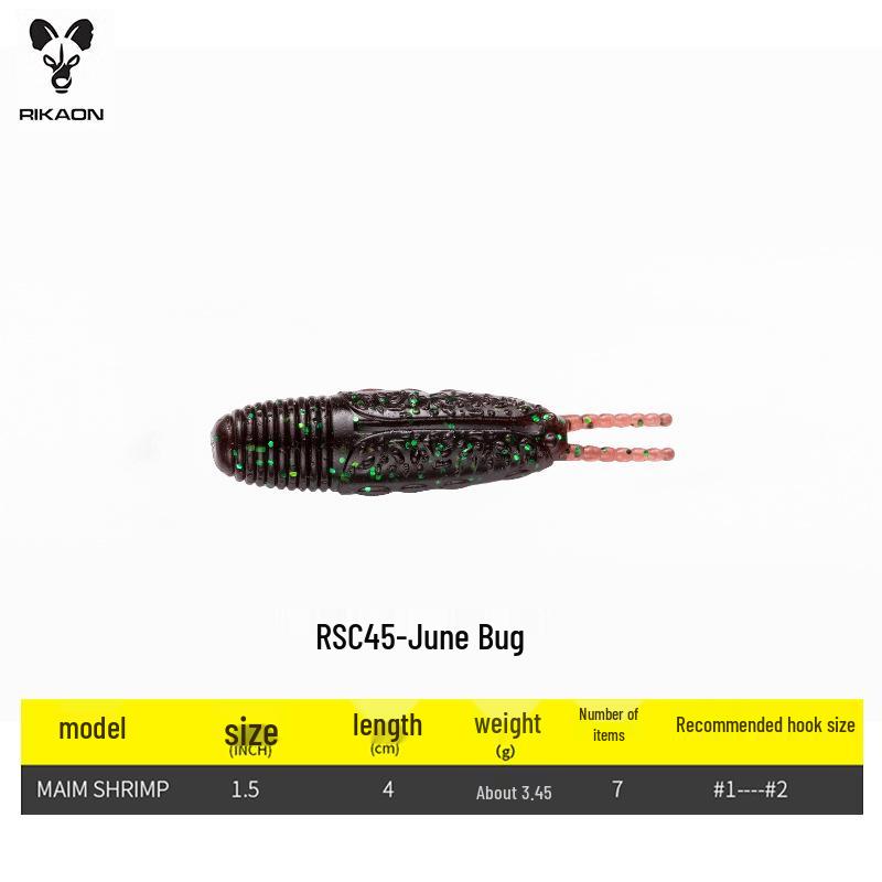 RIKAON Vysoce Gravitační Měkká Nástraha Wild Dog Shrimp pro Seabass a Mandarínské Ryby