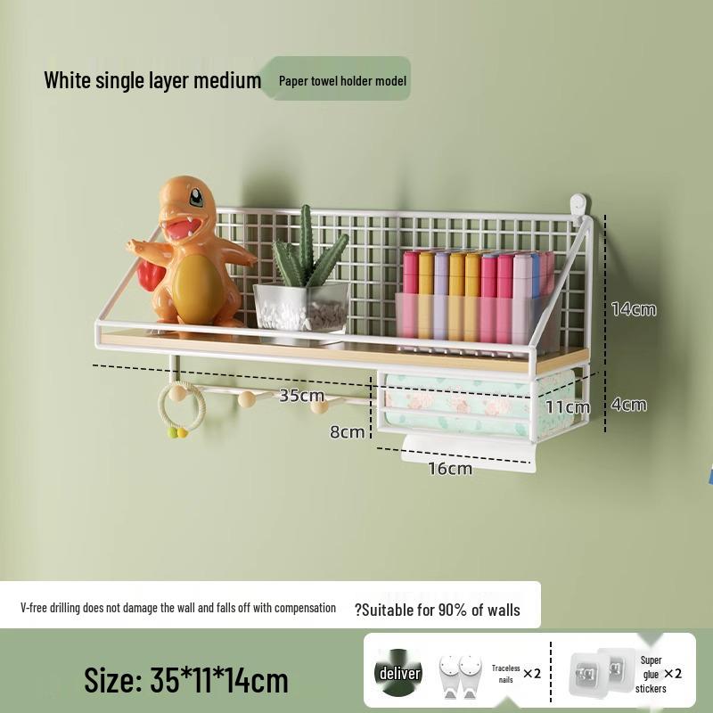 Punch-Free Wall-Mounted Camera Shelf: Multi-Functional Security & Storage Solution