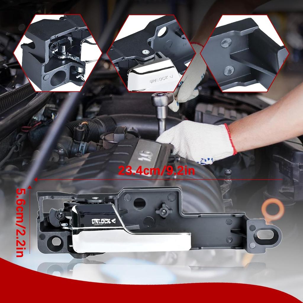 FAERSI Interior Door Handle Front Driver Side For 2006-2012 Ford Fusion, 07-12 Lincoln MKZ & 06 Zephyr, 06-11 Mercury Milan Replaces # 6E5Z-5422601-A