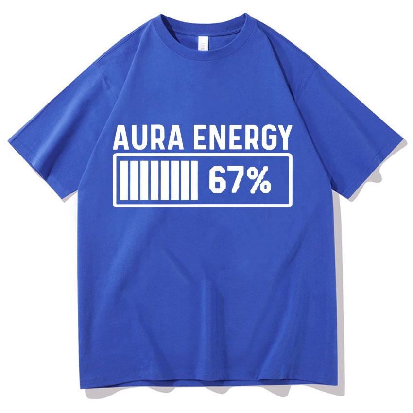 Trendy Graphic Clothing Aura Energy 67 Funny Six Seven Meme Crewneck Tshirt Men Women Pop Cotton T Shirt Short Sleeve Cozy Tops
