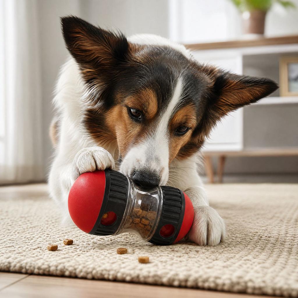 Pet Slow Feeder Toy for Dogs, Interactive Puzzle Dispensing Enrichment for Small and Medium Breeds